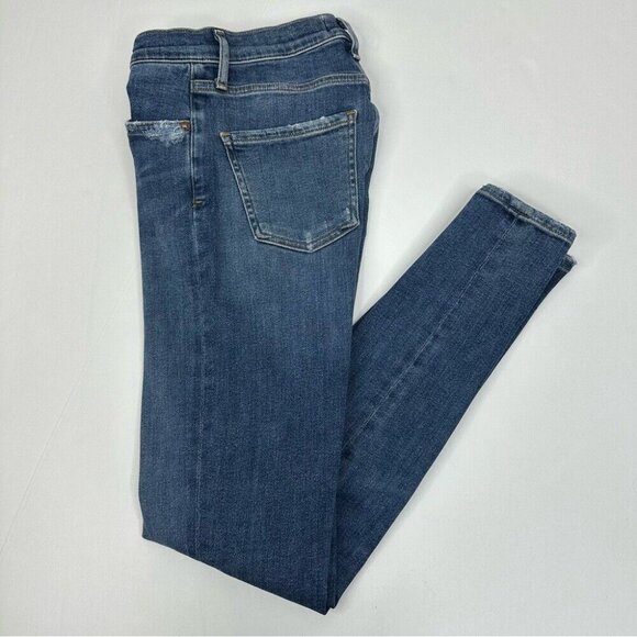 Agolde Women’s Blue Sophie Mid-Rise Skinny Stretch Designer Jean W23/L26 - Picture 3 of 12